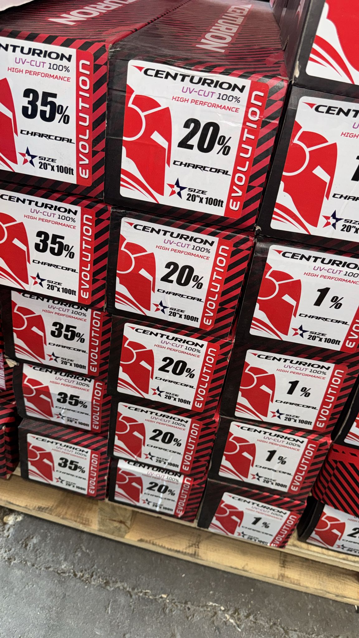 Charcoal Evolution 20% High Performance 60"x100ft 2Ply CENTURION