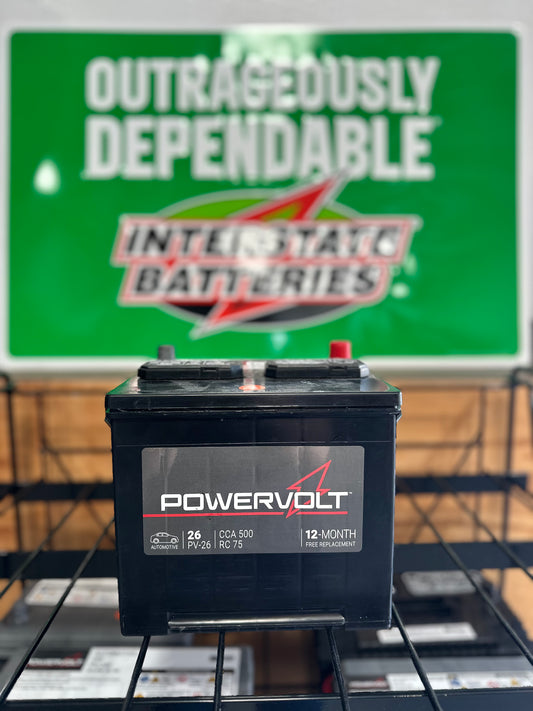 BATTERY POWERVOLT PV-26 COROLLA 03-08 MATRIX 05-10 SENTRA 01-06 ACCORD 03-07 ACCENT 06-11 RIO 06-11