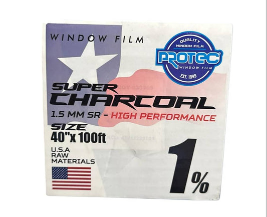 Charcoal 1% High Performance 40"x100ft 2Ply